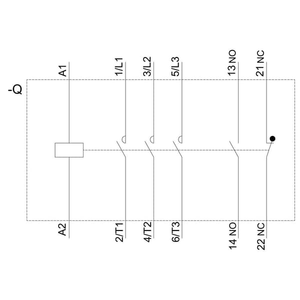 Siemens 3RT2036-1AP00 Kontaktor 3 NO 22 kW 230 V/AC 50 A med hjälpkontakt 1 st