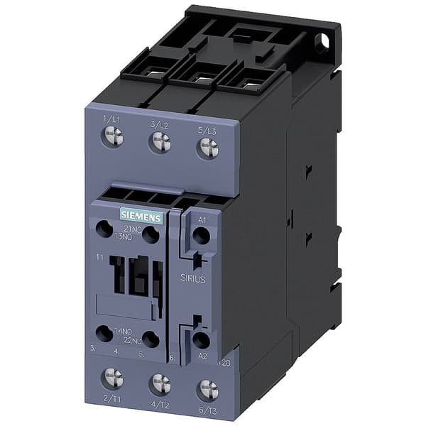 Siemens 3RT2036-1AP00 Kontaktor 3 NO 22 kW 230 V/AC 50 A med hjälpkontakt 1 st
