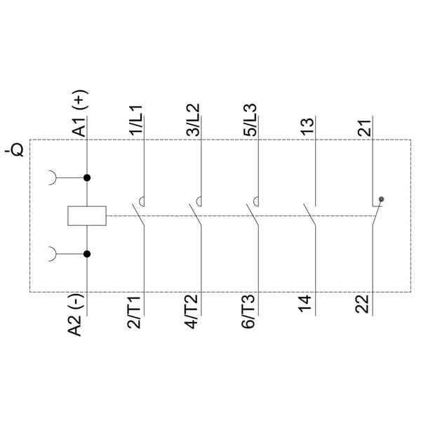 Siemens 3RT2028-1BB40 Kontaktor 3 NO 18.5 kW 24 V/DC 38 A med hjälpkontakt 1 st