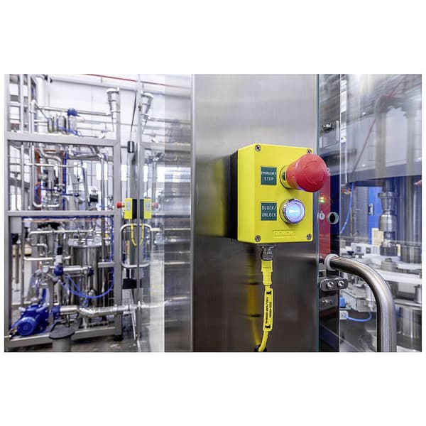 Siemens 3SU18010NA002AC2 3SU1801-0NA00-2AC2 Svampknapp med hölje, med skyddskrage Gul Vrid-upplåsning 1 st