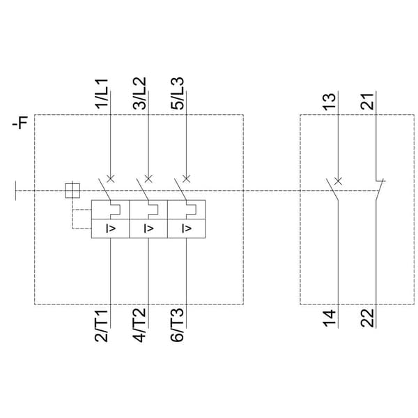 Siemens 3RV2011-1CA15 Brytare 1 st Inställningsområde (ström): 1.8 - 2.5 A Växelspänning (max.): 690 V/AC (B x H x D) 4