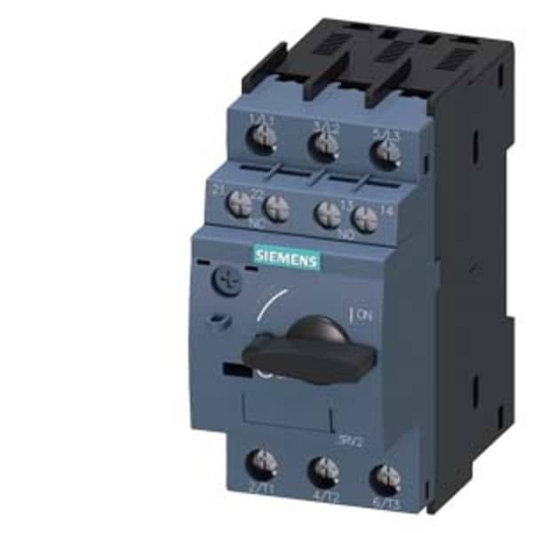 Siemens 3RV2011-1CA15 Brytare 1 st Inställningsområde (ström): 1.8 - 2.5 A Växelspänning (max.): 690 V/AC (B x H x D) 4