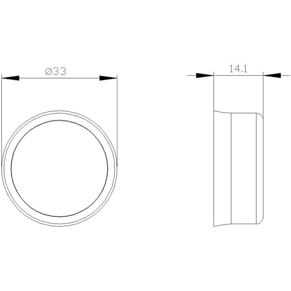 Siemens 3SU1900-0DB70-0AA0 Skyddskåpa (Ø x H) 31.6 mm x 25.9 mm Klar 1 st