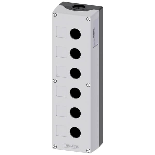 Siemens 3SU1806-0AA00-0AB1 Tomhölje 6 monteringsplatser (L x B x H) 280 x 85 x 64 mm Grå 1 st