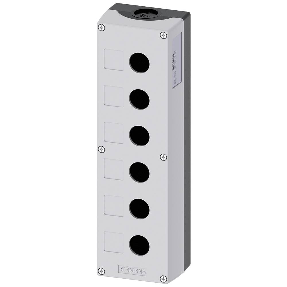 Tomhölje 6 monteringsplatser (L x B x H) 280 x 85 x 64 mm Grå Siemens 3SU1806-0AA00-0AB1 1 st