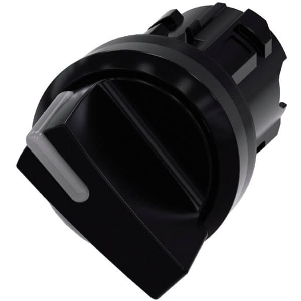 Siemens 3SU10022BF100AA0 3SU1002-2BF10-0AA0 Spakbrytare Plastfrontring, upplyst Vred Svart 1 x 90 ° 1 st