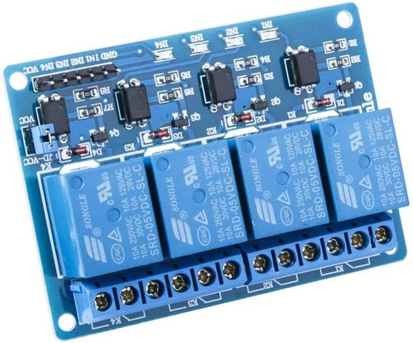 1-delt 4 kanaler 4CH DC 5V med optisk kobling til UNO R3 Mega 1280 DSP Arm PIC AVR - Tilbehør til fjernbetjening legetøj relæmodul
