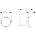 Miniatyrbild 4 av 4: Siemens 3SU10510AB600AA0 3SU1051-0AB60-0AA0 Tryckknapp för lampa Flat ställdon, Metallfrontring, högglans Vit 1 st