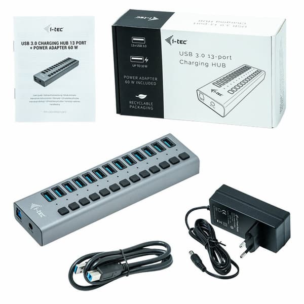 USB-HUB i-Tec U3CHARGEHUB13        60W