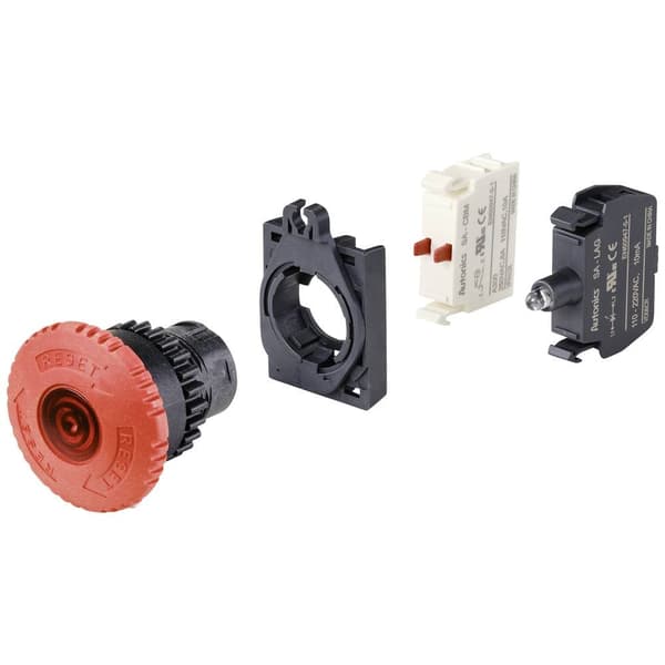 TRU COMPONENTS S2ER-E4R Nödstoppsbrytare, svampformad IP52 1 st