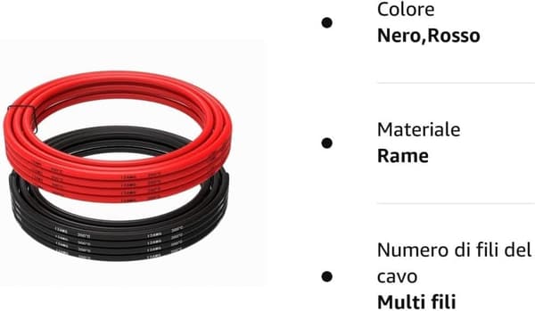 12 AWG joustava sähköjohto 5 metriä [2,5 m musta ja 2,5 m punainen] säilykkeet - tarvikkeet kauko-ohjattaville leluille silikonikaapeli