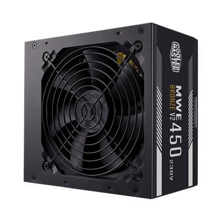 Cooler Master MWE 230V 450W, Bronze V2 A/EU Cable Sort
