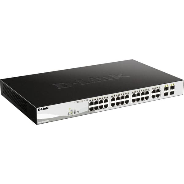 Switch D-Link DGS-1210-28MP/E Svart, Grå