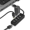 Miniatyrbild 4 av 4: USB-hubb Ewent EW1123 i Svart - Praktisk och effektiv USB-hubb för enkel anslutning.