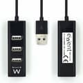 Miniatyrbild 2 av 4: USB-hubb Ewent EW1123 i Svart - Praktisk och effektiv USB-hubb för enkel anslutning.