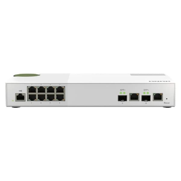 Netværksswitch Qnap QSW-M2108-2C Hvid - Kraftfuld og pålidelig switch til dit netværk. Fremragende ydeevne og nem at bruge.