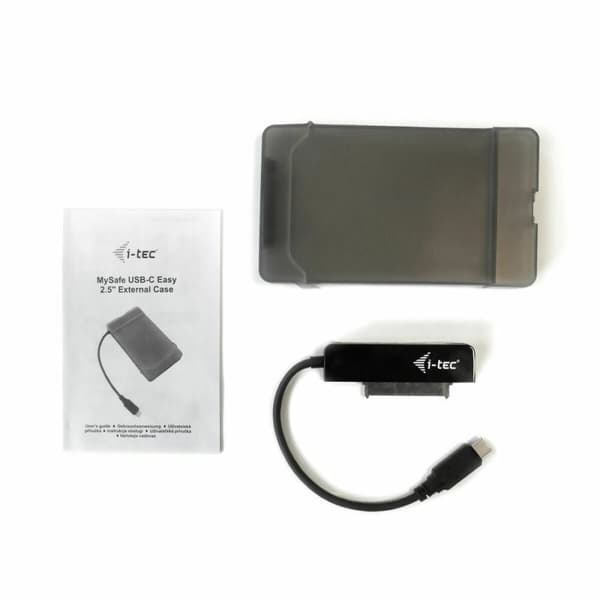 Hårddiskfodral i-Tec C31MYSAFEU313 - Skyddande fodral för hårddisk med USB 3.1 och säkerhetsfunktioner. Håll din data säker och skyddad.