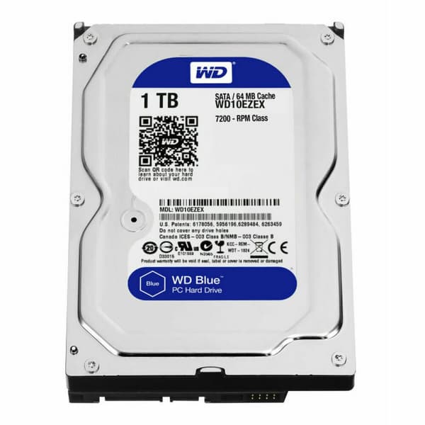 Intern harddisk Western Digital Blue 3,5 1 TB - Pålidelig lagring til dine data med 1 TB kapacitet. Passer til 3,5 enhedsrum.