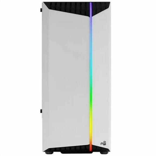 ATX Semitorn Aerocool BIONICV2WH Valkoinen – Tehokas valkoinen tietokonekotelo Aerocoolilta ATX-koossa ja puoliläpinäkyvällä paneelilla.