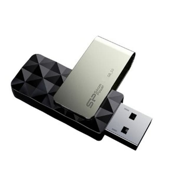 USB-minne Silicon Power Blaze B30 Svart Svart/Silvrig 256 GB Svart, Silver