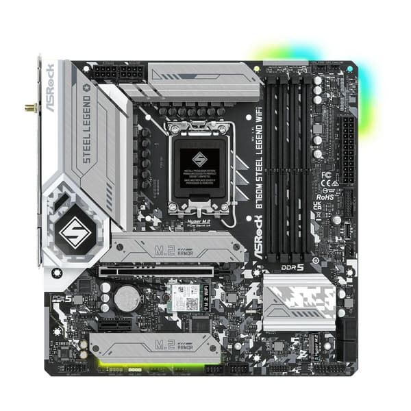 Moderkort ASRock B760M Steel Legend WiFi Intel Wi-Fi 6 Intel B760 LGA 1700