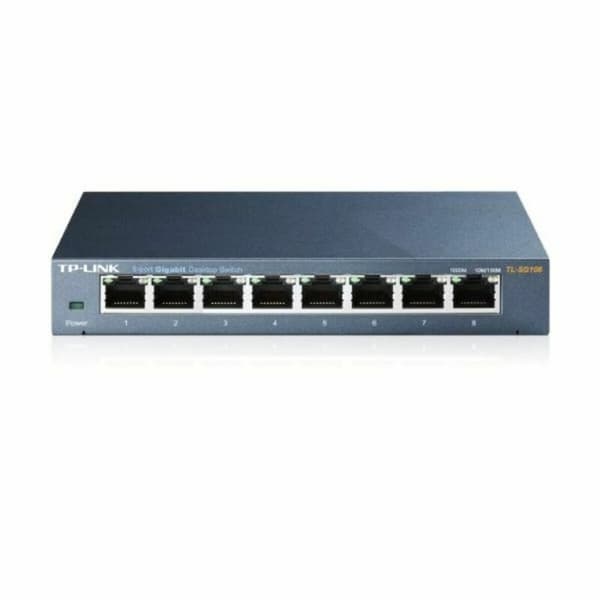 Nätverksomkopplare TP-Link TL-SG108 8P Gigabit Auto MDIX - Effektiv och pålitlig nätverksomkopplare för snabb dataöverföring.