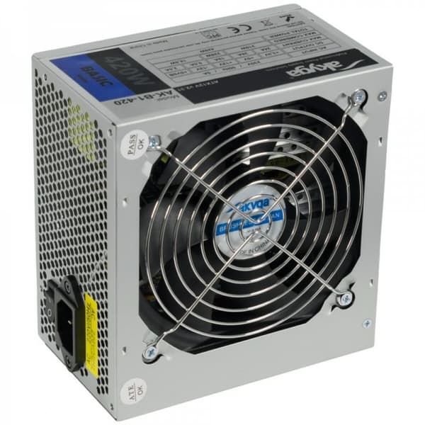 Strømforsyning Akyga AK-B1-420 420 W ATX - Effektiv og pålidelig strømforsyning til computere.