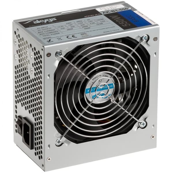 Strømforsyning Akyga AK-B1-550 ATX 550 W - Kraftfuld og pålidelig strømforsyning til din computer.