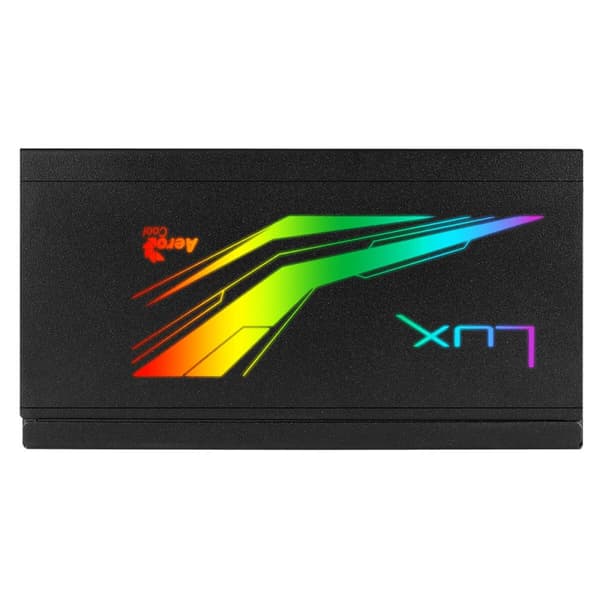Strømforsyning Aerocool Lux RGB 750 W 80 Plus Bronze - Effektiv og stilfuld strømforsyning til computere med RGB-belysning.