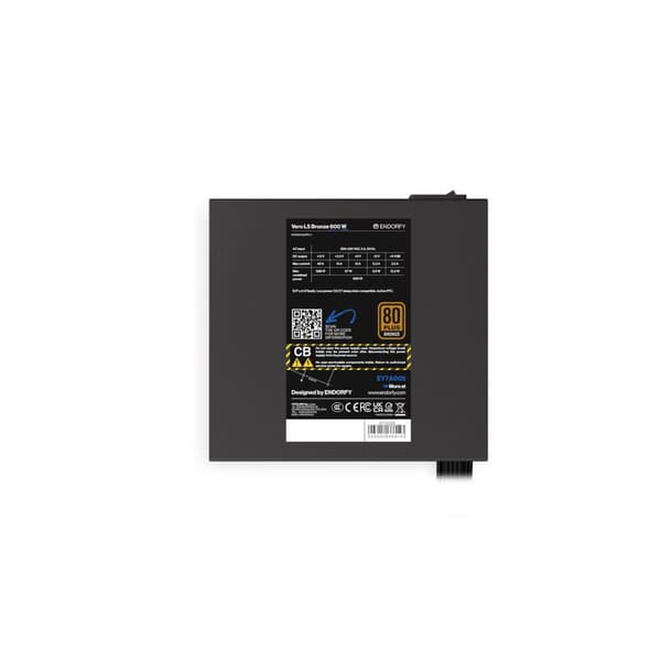Strømforsyning Endorfy Vero L5 600 W 80 Plus Bronze Modulær ATX – Effektiv og pålidelig strømforsyning til din computer.