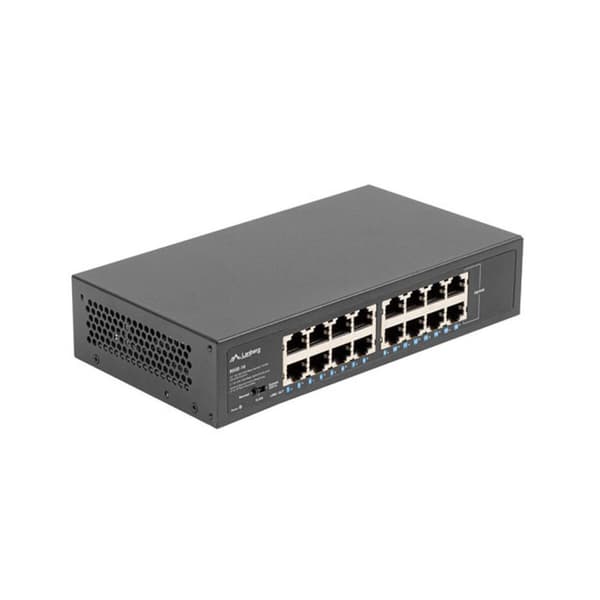 Switch Lanberg Nätverksswitch RSGE-16 - Kraftfull 16-portars switch för effektiv nätverksanslutning. Utmärkt prestanda och pålitlighet.