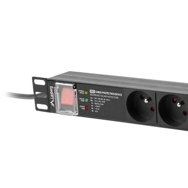 Vægmonteret Rack Lanberg PDU-PRO-07E-0200-BK - Effektiv og pålidelig vægmonteret rack til professionel brug.