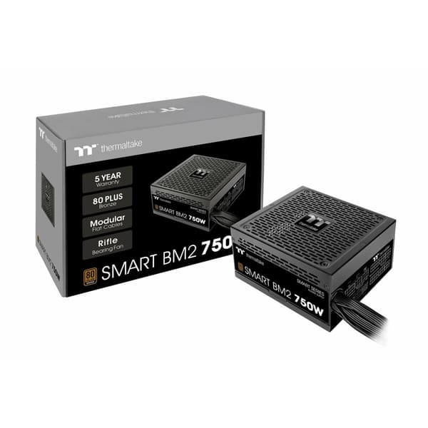 Strømforsyning THERMALTAKE Smart BM2 750 W 80 Plus Bronze - Effektiv og pålidelig strømforsyning til din computer.