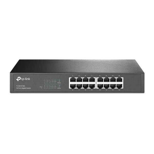 Netværksswitch TP-Link TL-SG1016D 16P Gigabit - Højtydende forbindelsesskab til hurtig og pålidelig forbindelse.