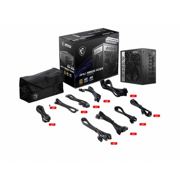 Strømforsyning MSI MPG A850G PCIE5 Sort 850 W 80 Plus Guld - Effektiv og pålidelig strømforsyning til din computer.