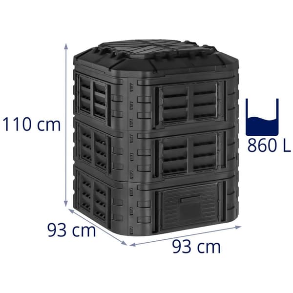 Hillvert Kompostbehållare - 860 L
