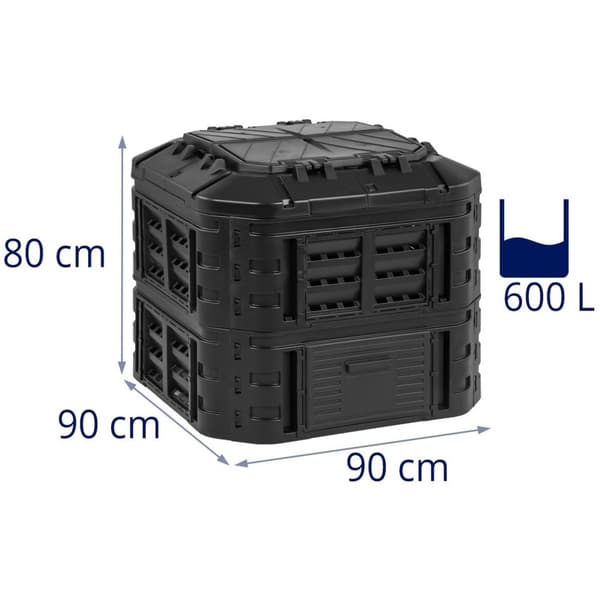Hillvert Kompostbehållare - 600 L