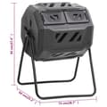 Miniatyrbilde 6 av 7: vidaXL Kompostbeholder for hage svart 73x64x95 cm 160 L