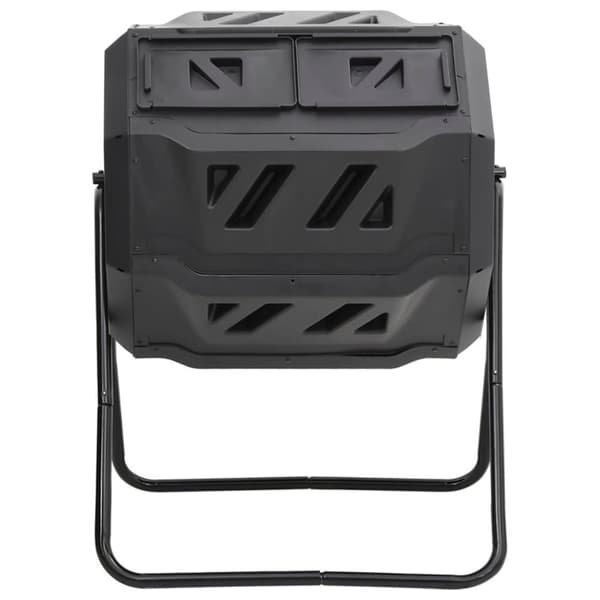 vidaXL Kompostbeholder for hage svart 73x64x95 cm 160 L