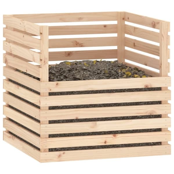 vidaXL Komposti 80x80x78 cm täysi mänty