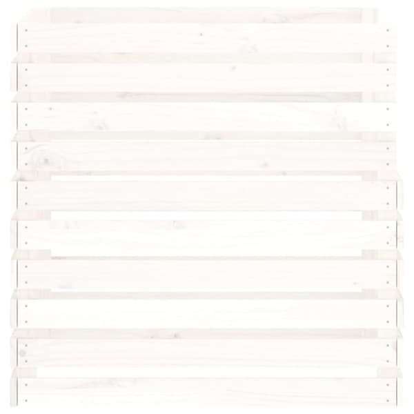 vidaXL kompostbeholder 80x80x78 cm massivt fyrretræ hvid