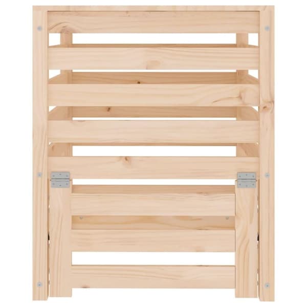vidaXL Kompostlåda 63,5x63,5x77,5 cm massiv furu
