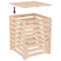 Miniatyrbilde 8 av 11: vidaXL Kompostlåda 63,5x63,5x77,5 cm massiv furu