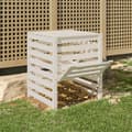 Miniatyrbilde 3 av 11: vidaXL Kompostkasse hvid 63,5x63,5x77,5 cm heltre furu