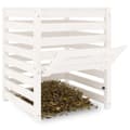 Miniatyrbilde 4 av 11: vidaXL Kompostkasse hvid 63,5x63,5x77,5 cm heltre furu