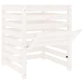 Miniatyrbilde 6 av 11: vidaXL Kompostkasse hvid 63,5x63,5x77,5 cm heltre furu