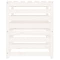 Miniatyrbilde 7 av 11: vidaXL Kompostkasse hvid 63,5x63,5x77,5 cm heltre furu