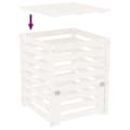 Miniatyrbilde 8 av 11: vidaXL Kompostkasse hvid 63,5x63,5x77,5 cm heltre furu