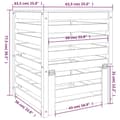 Miniatyrbilde 10 av 11: vidaXL Kompostkasse hvid 63,5x63,5x77,5 cm heltre furu