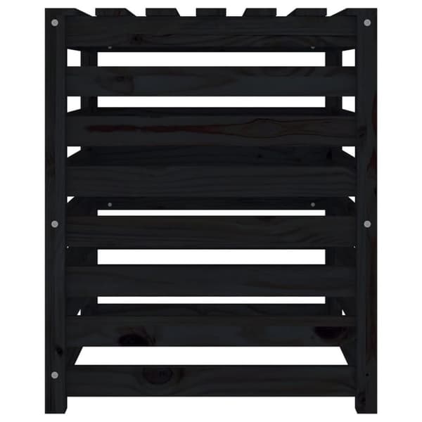 vidaXL Kompostlåda svart 63,5x63,5x77,5 cm massiv furu